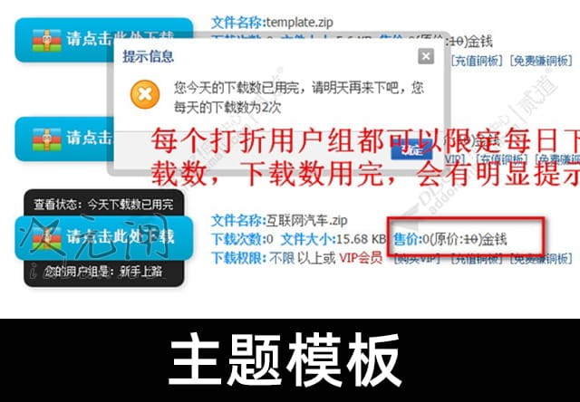 Discuz附件打折和下载限制—网盘伪装成本地附件